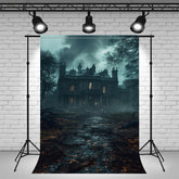 Scary Night House Architectural Backdrop - Layoris